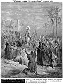 Entry Of Jesus Into Jerusalem - Гюстав Доре