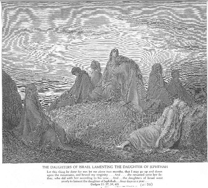 Israelita se lamenta junto da Filha de Jefté - Gustave Doré