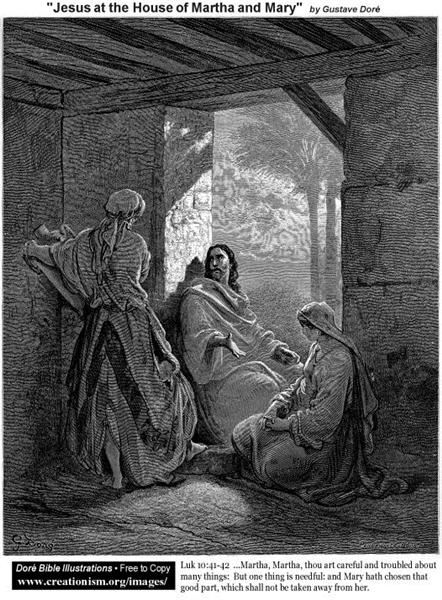 Jesus At The House Of Martha And Mary - Gustave Dore