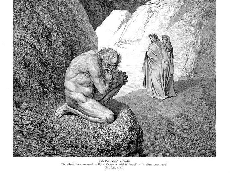 Plutão e Virgílio - Gustave Doré