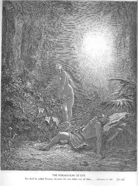 A Criação de Eva - Gustave Doré