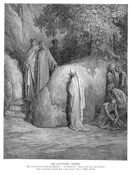 Os Glutões - Forese - Gustave Doré