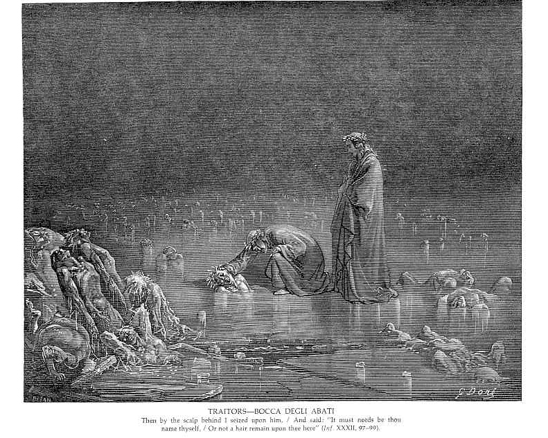 Traitors--Bocca Degli Abati - Gustave Dore - WikiArt.org - encyclopedia ...
