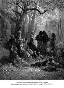 Trovadores Cantando as Glórias dos Cruzados - Gustave Doré
