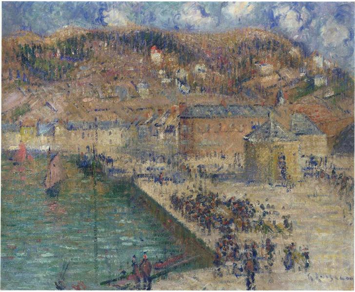 Grand Quay at Fecamp, 1925 - Gustave Loiseau