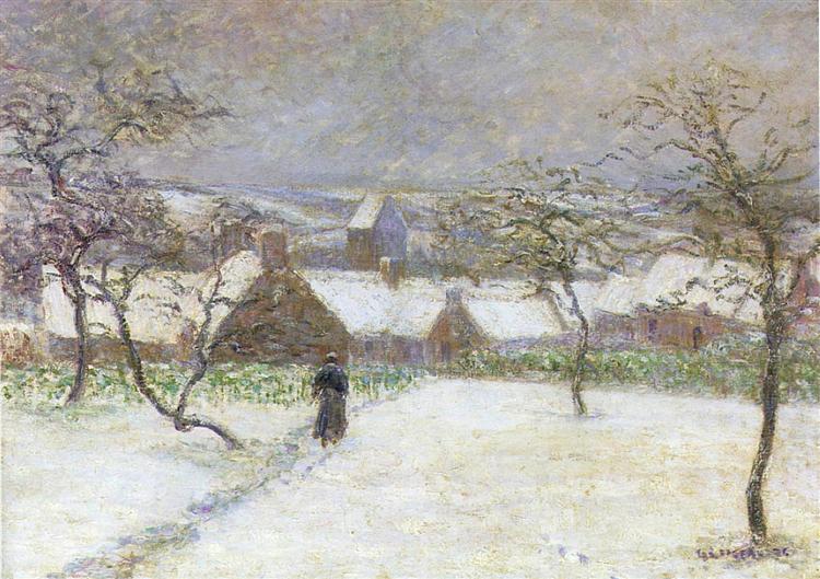 Path in the Snow - Gustave Loiseau