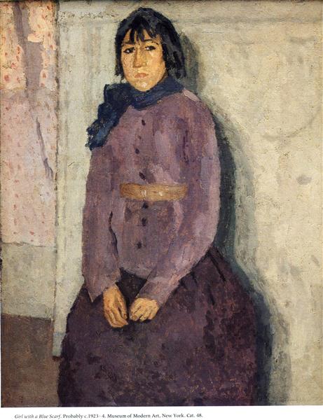 Girl with a Blue Scarf, c.1923 - c.1924 - Гвен Джон