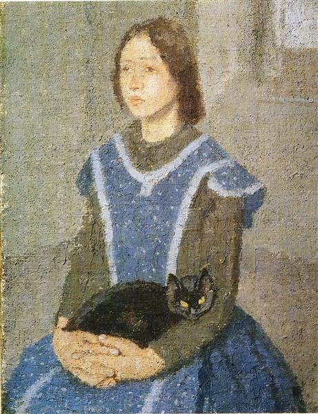 Girl With Cat - Гвен Джон