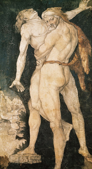 Hercules and Antaeus, c.1530 - 汉斯·巴尔东·格里恩