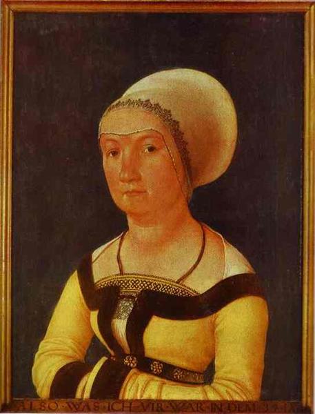 Portrait of 34 year old Woman, 1516 - Hans Holbein, o Jovem
