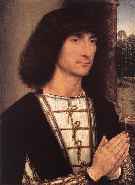 Retrato de un hombre joven orante, 1485 - 1490 - Hans Memling