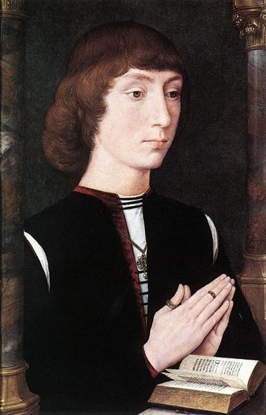Юноша за молитвой, c.1475 - Ганс Мемлинг