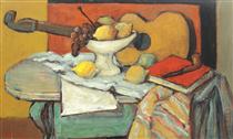 Still Life With Guitar and Fruit - Генри Катарджи