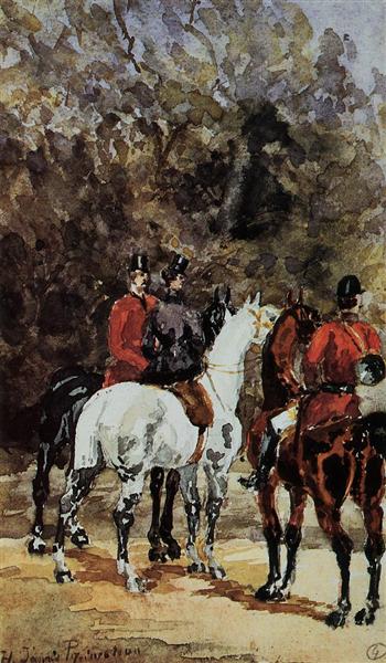 Assembly of Hunters, 1878 - 1879 - Henri de Toulouse-Lautrec