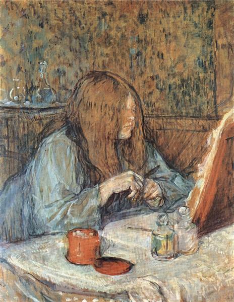 Madame Poupoule at Her Dressing Table, 1898 - Анри де Тулуз-Лотрек