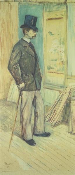 Portrait of M. Paul Sescau (Portrait de M. Paul Sescau), c.1891 - 亨利·德·土魯斯-羅特列克