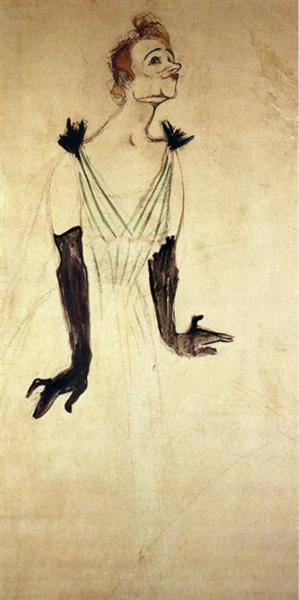 Yvette Guilbert Taking a Curtain Call, 1894 - Henri de Toulouse-Lautrec