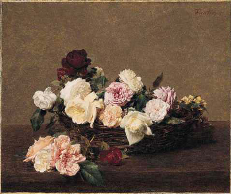 A Basket of Roses, 1890 - Анрі Фантен-Латур