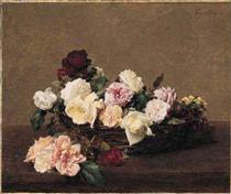 A Basket of Roses - Henri Fantin-Latour