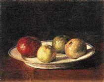 A Plate of Apples - Анри Фантен-Латур