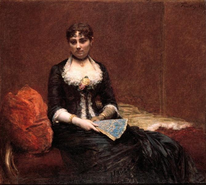 Portrait of Madame Léon Maître, c.1882 - Анрі Фантен-Латур