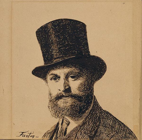 Portrait of Manet, 1867 - 方丹‧拉圖爾