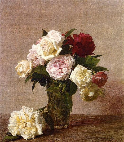 Roses, 1885 - Анри Фантен-Латур