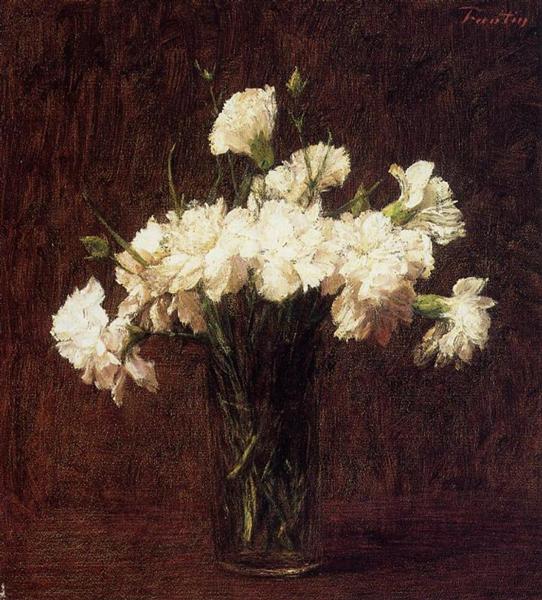 White Carnations, 1904 - Анри Фантен-Латур