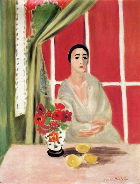 Figure at the Rideau Releve, c.1923 - Henri Matisse