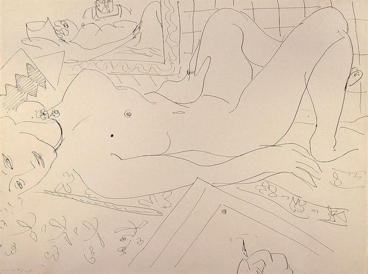Лежача оголена (Художник і його модель), 1935 - Анрі Матісс