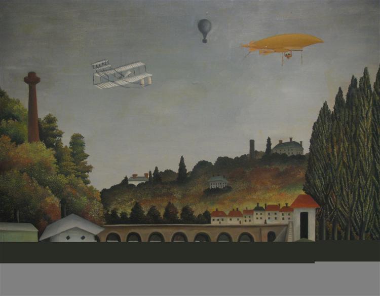 View of the Bridge at Sevres and the Hills at Clamart St. Cloud and Bellevue, 1908 - Henri Rousseau