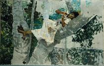 Girl lying on a tree trunk - Henrique Pousao