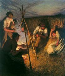 The Harvesters' Supper - Генри Герберт Ла Танге