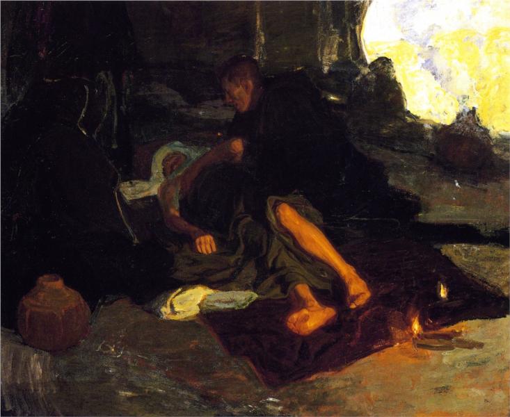 Job and His Three Friends, 1904 - Генри Оссава Таннер