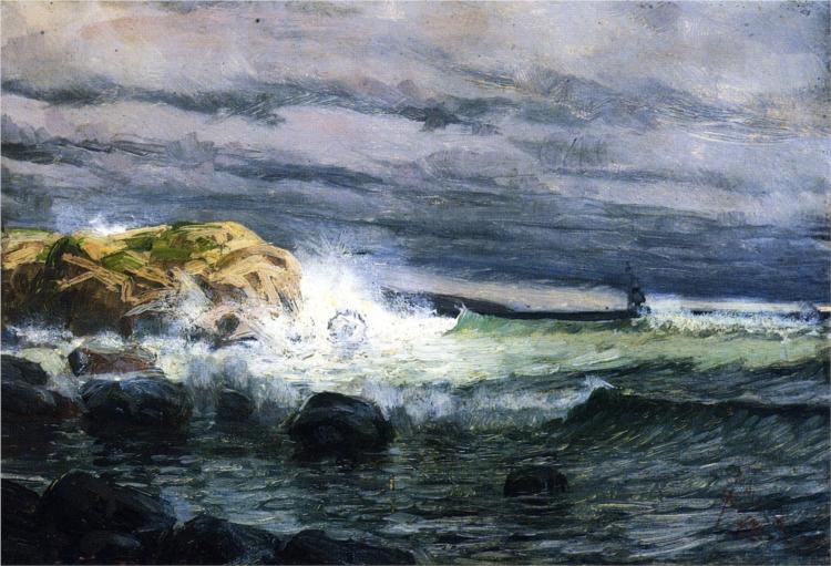 Seascape - Jetty, 1879 - Генри Оссава Таннер