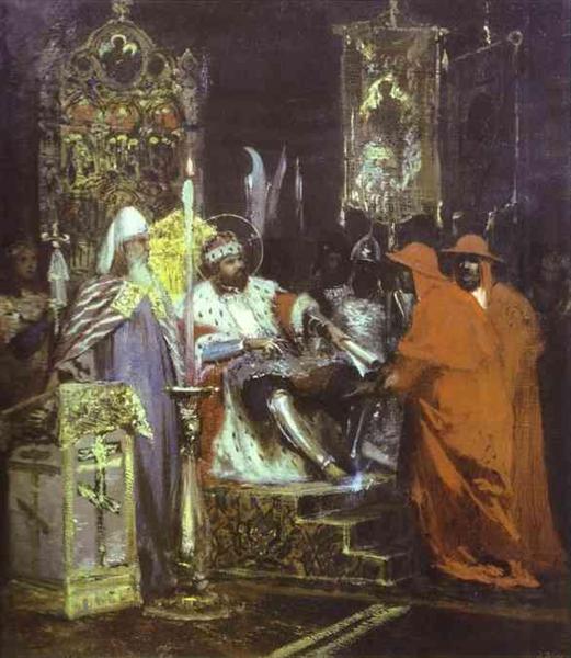 Prince Alexander Nevsky Receiving Papal Legates, 1876 - Генрих Семирадский