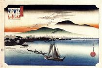 Descending Geese, Katata - Hiroshige