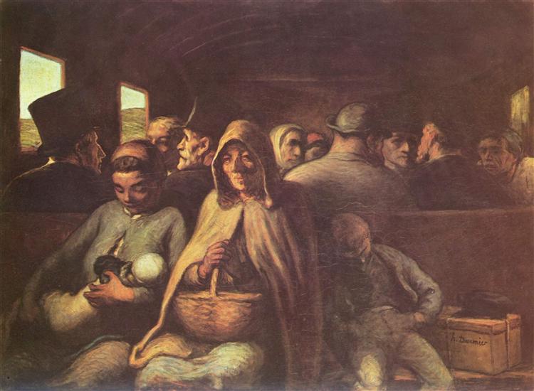 A Wagon of the Third Class, 1862 - Honore Daumier