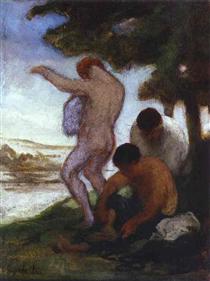 Bathers - Honore Daumier