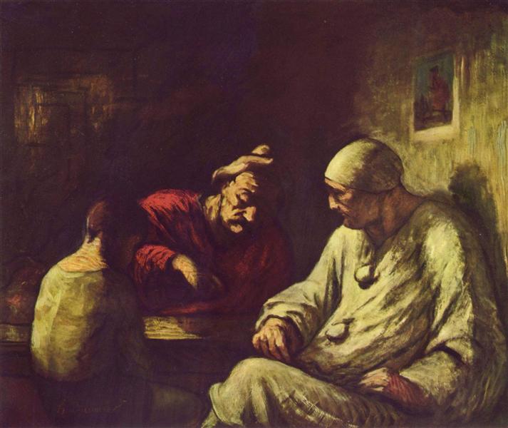 Поймать мошенника, 1866 - Оноре Домье