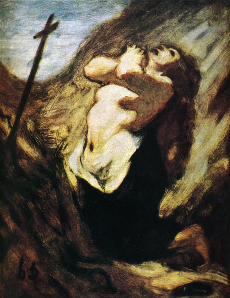 St. Magdalene in the Desert, c.1848 - c.1852 - Honore Daumier
