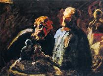 Two Sculptors - Honore Daumier