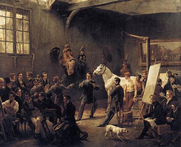 The Artist's Studio, 1820 - Орас Верне