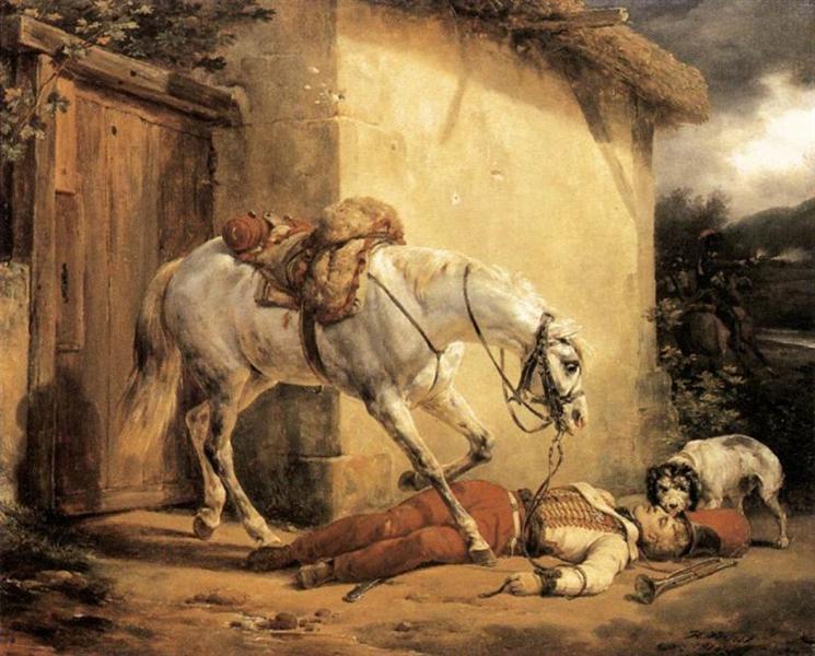 The Wounded Trumpeteer, 1819 - Орас Верне