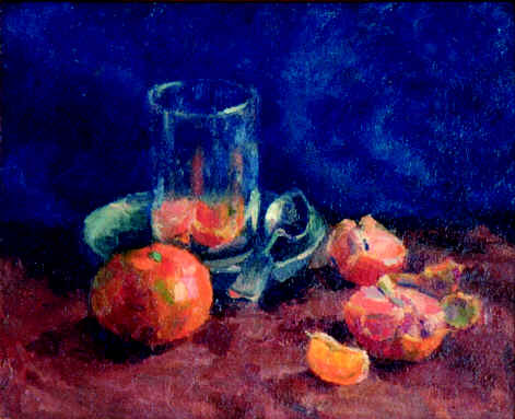 Мандарины и стакан, c.1930 - Илья Машков