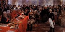 A. Pushkin on the act in the Lyceum on Jan. 8, 1815 reads his poem memories in Tsarskoe Selo - Iliá Repin