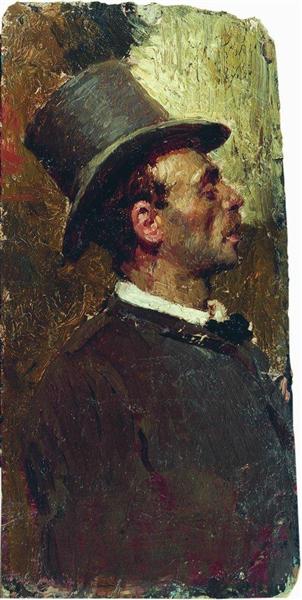 Hat man, 1875 - Ilia Répine