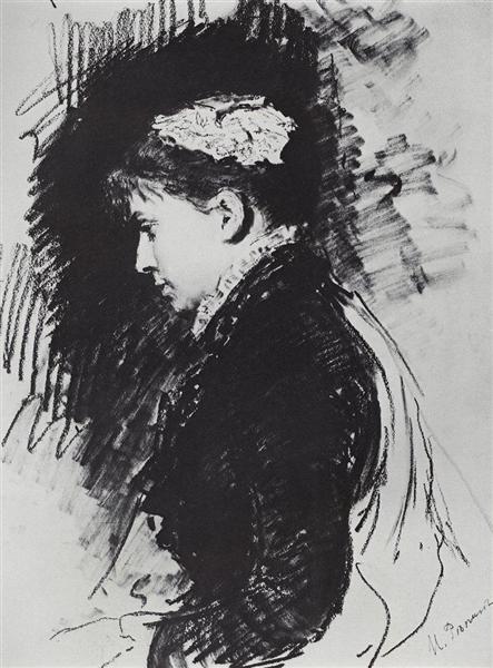 Portrait of E.D. Batasheva, 1891 - 列賓