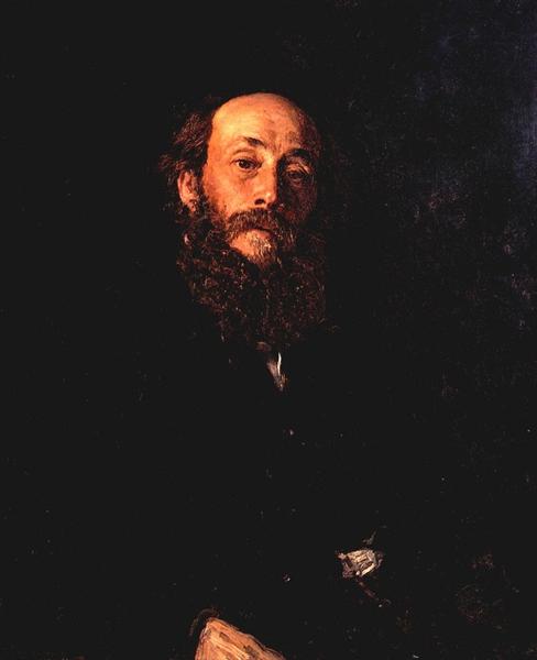 Portrait of the Artist Nikolay Gay, 1880 - 列賓