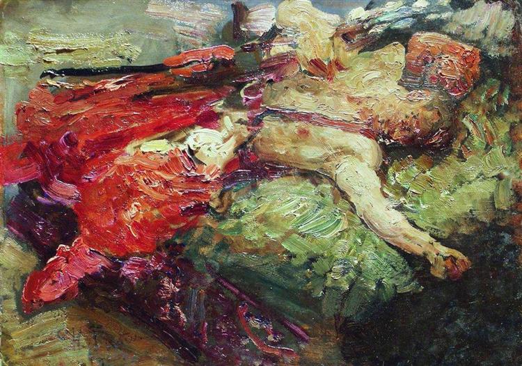 Sleeping Cossack, 1914 - Ilya Yefimovich Repin